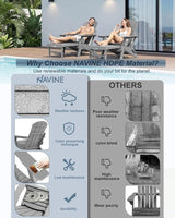 Adjustable Adirondack Chair with Retractable Ottoman Set of 2, HDPE Folding Adirondack Chair with Cup Holder - Photo 8