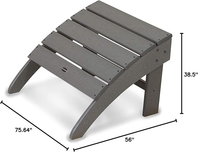 POLYWOOD South Beach 2-Piece Adirondack Chair Set with Ottoman