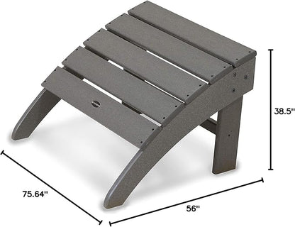 POLYWOOD South Beach 2-Piece Adirondack Chair Set with Ottoman