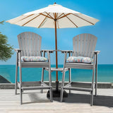 Sundale Outdoor Tall Adirondack Chairs Set of 2, 30 Inch Seat Height Patio Adirondack Bar Stools - Photo 6