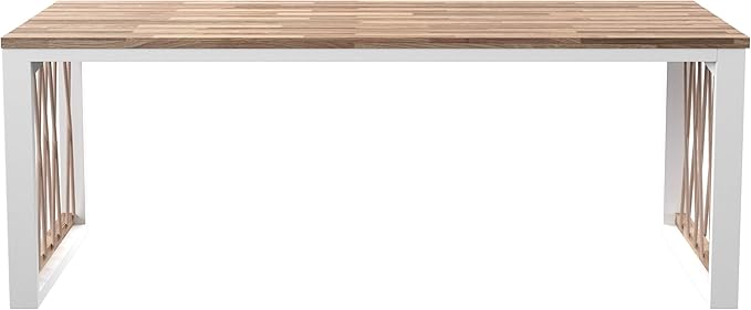 SEI Furniture Wallmond Outdoor Cocktail Table, Natural and White