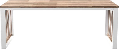 SEI Furniture Wallmond Outdoor Cocktail Table, Natural and White