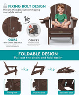 SERWALL Folding Adirondack Chair Set of 2 - Photo 4