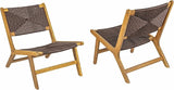 Christopher Knight Home Oner Lounge Chair Outdoor Set of 2, Sturdy Acacia Wood Armless Chair - Photo 6