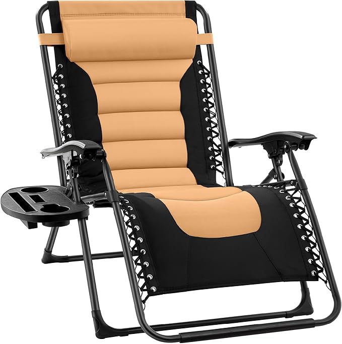 Best Choice Products Oversized Padded Zero Gravity Chair, Folding Outdoor Patio Recliner - Photo 1