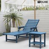 Patio Side Table, Outdoor HDPE Adirondack End Table for Patio,Outdoor Side Table for Backyard, Garden, Pool, Lawn,Navy - Photo 7
