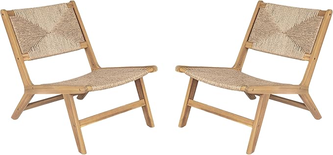 Christopher Knight Home Oner Lounge Chair Outdoor Set of 2, Sturdy Acacia Wood Armless Chair - Photo 7