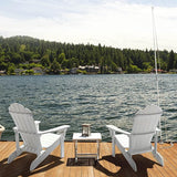 Adirondack Chair Weather Resistant, Hard Plastic Adirondack Chair with Cup Holder - Photo 2