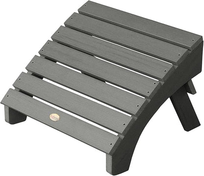 Highwood AD-KITADRI1-CGE Manhattan Beach Adirondack Chair with Ottoman, Coastal Teak