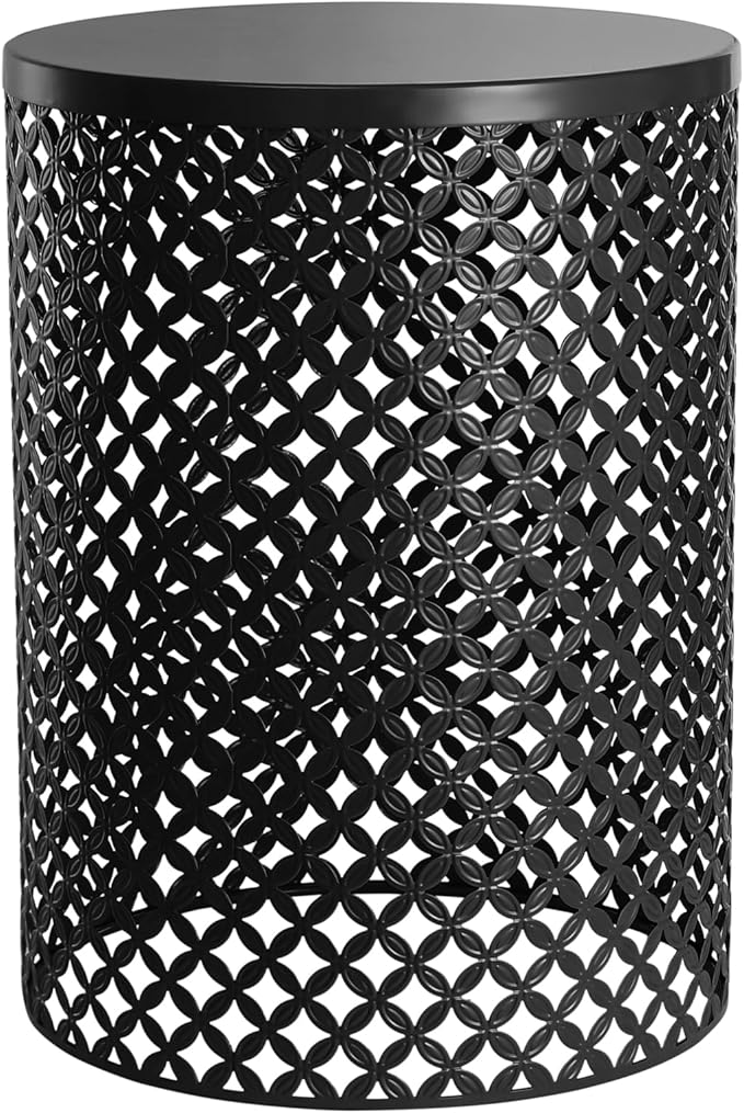 Outdoor Patio Coffee Table Set of 3, Metal Frame Accent Table, Coffee End Tables, Decorative Garden, for Gardens - Photo 8