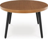 Signature Design by Ashley Horizon Hall Casual Outdoor Coffee Table with 4 Legs, Light Brown & Black - Photo 9