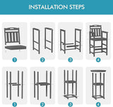 Ciokea 3-Pcs Bistro Table and Chairs - Photo 9