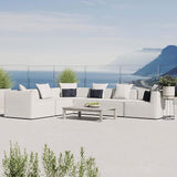 Modway EEI-4385-WHI Saybrook Patio Upholstered 6-Piece Sectional Sofa in White - Photo 1