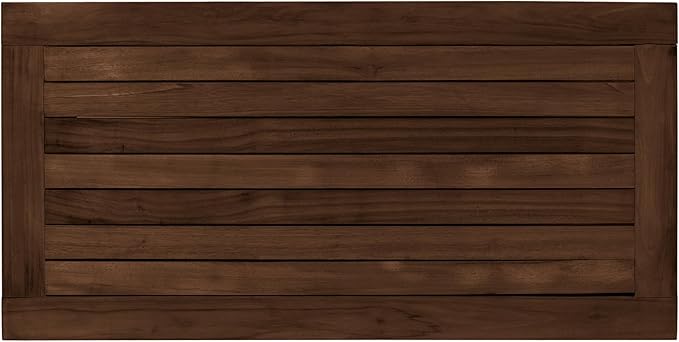 Teak Wood Coffee Table with Storage - Teak Oil Finished Indoor & Outdoor Furniture for Deck, Porch, Balcony, Living Room, Bedroom & Backyard (36" D x 18" W x 16" H)