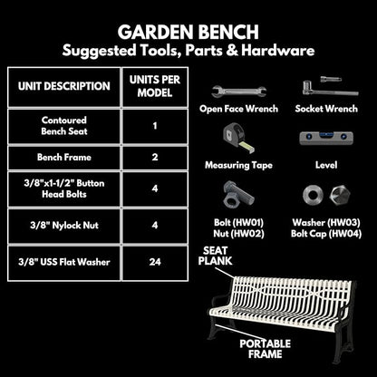 COATEDOUTDOORFURNITURE Coated Outdoor Furniture Heavy-Duty Outdoor Bench Thermoplastic Coated, Slated Steel, Commercial-Grade Garden Bench, Made in America (Portable with Back, 6 Ft, Yellow)