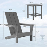 12 Pieces Adirondack Chair Set Outdoor Adirondack Chair Plastic HDPE All-Weather Adirondack Chairs Outdoor Fire Pit - Photo 3