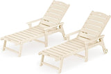 LUE BONA Outdoor Chaise Lounge Chairs Set of 2, HDPS Chaise Lounger, 5 Positions Adjustable Lounge Chairs - Photo 8
