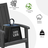 NUNU LAB Outdoor Adirondack Chairs, Plastic Adirondack Chair with Cup Holder, Weather Resistant Patio Chairs - Photo 9
