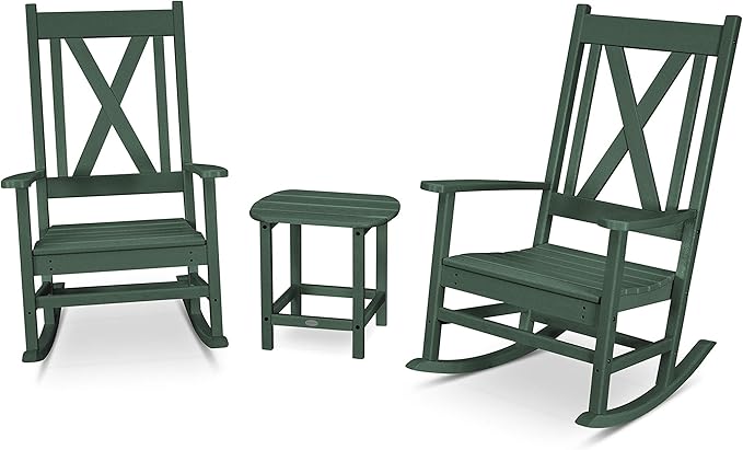 POLYWOOD® Braxton Rocking Chair Set, Green
