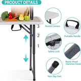 SUPER DEAL Portable 4 Foot Plastic Folding Table - Photo 3