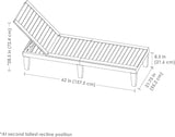 Sunnydaze 5-Position Outdoor Adjustable Chaise Lounge Chair - UV- and Weather-Resistant Polypropylene Resin - Wood-Look - Photo 3