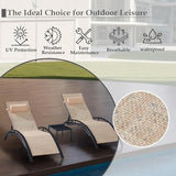 Patio Chaise Lounge Set of 3, Pool Lounge Chairs with Pillow - Photo 3