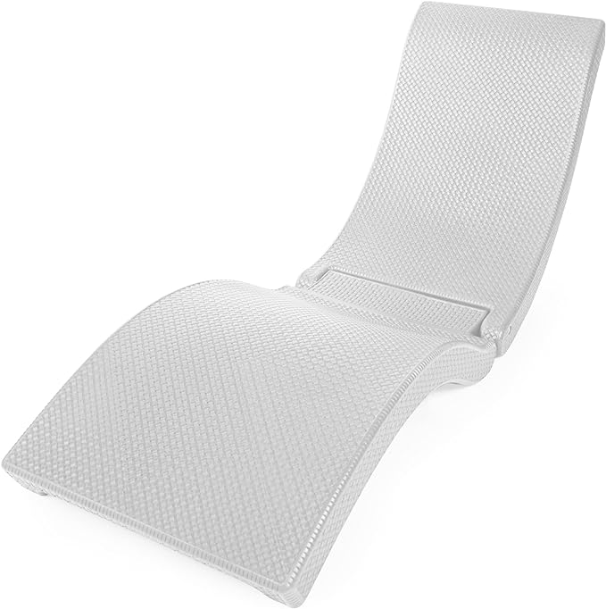 Robelle Premium Poolside Patio Chaise Lounge Chair, White - Photo 1