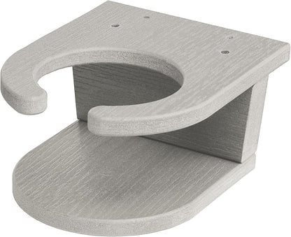 highwood Screw-On Cup Holder for Adirondack Chairs, Harbor Gray