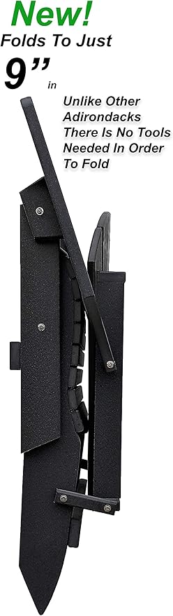 DuraWeather Poly® Classic King Size Folding Adirondack Chair (Charcoal Grey)