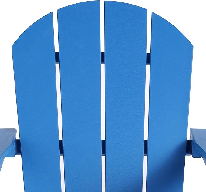 WO WESTIN OUTDOOR HDPE Laguna Outdoor Rocking Poly Adirondack Chair (Set of 2), Pacific Blue
