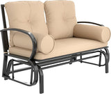 Outsunny Swing Glider Rocking Chair, Double Patio Bench, 2 Person Loveseat with Steel Frame, Cushions, Pillow Armrests - Photo 1
