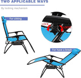 Homall Zero Gravity Chair Adjustable Folding Lawn Lounge Chairs Outdoor Lounge Gravity Chair Camp Reclining Chair with - Photo 8