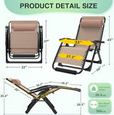 Suteck Oversized Zero Gravity Chair, 33In XXL Lounge Chair w/Removable Cushion&Headrest - Photo 2