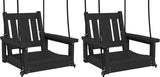 SERWALL HDPE Single Porch Swing Set of 2, Heavy Duty Single Person Swing Chair with 2 Polypropylene Hanging Ropes - Photo 1