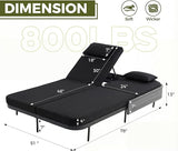 RADIATA 51.2" Outdoor Loveseat Sofa Bed, PE Wicker Patio Daybed with 2-Person Double Chaise Lounge - Photo 2