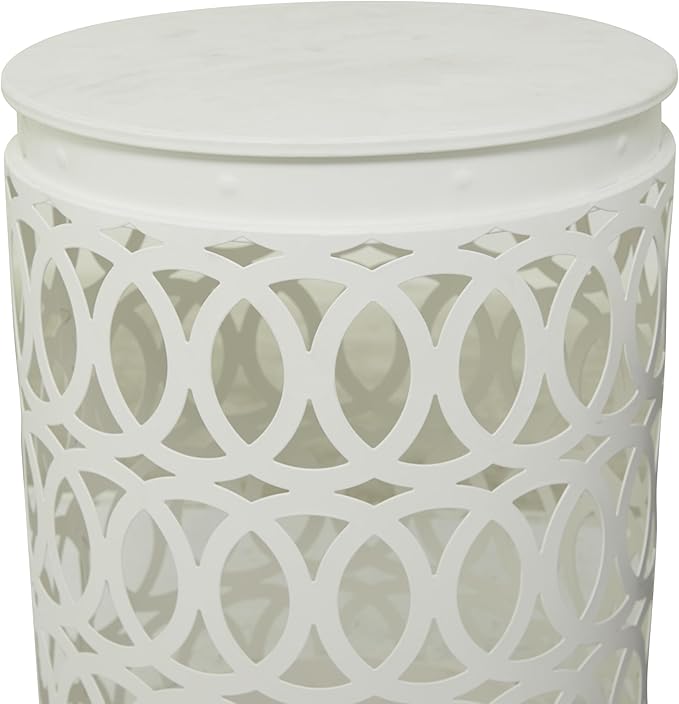 Deco 79 Metal Side End Accent Table Indoor Outdoor Nesting End Table with Carved Trellis Design, Set of 3 Side Table 23" - Photo 6