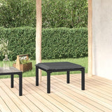 21.7in Square Outdoor Ottoman w/UV PE Rattan Cushion Seat Sectional Footstool Patio Sofa Side Table Black Gray for - Photo 1