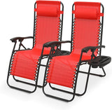 Athena Collection Zero Gravity Outdoor Lounge Chairs Set of 2 - Photo 1