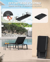 Aluminum Chaise Lounge Outdoor Set of 2 - Photo 3