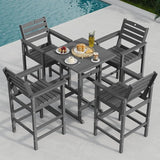 Adirondack Outdoor Bar Table, Durable HDPE Composite, Weather Resistant, Easy to Clean - Photo 3