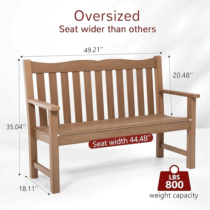 Stoog HIPS Outdoor Patio Dining Set, 4-Piece All-Weather Garden Bench, Chairs and Table Set - Photo 3