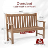 Stoog HIPS Outdoor Patio Dining Set, 4-Piece All-Weather Garden Bench, Chairs and Table Set - Photo 3