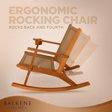 Balkene Home Outdoor Rocking Chair with Beverage Holder - Photo 6