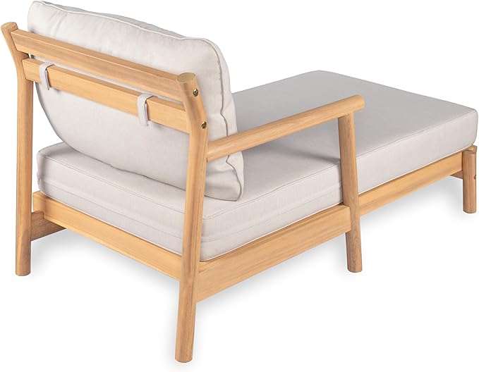 Christopher Knight Home Jorine Outdoor Acacia Wood Sofa, 78" L Shaped Sofa Set, Chaise Lounge and Loveseat Set - Photo 10