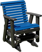 Amish Craftsmanship Made in USA 2FT Heavy Duty Poly Lumber Wood Porch Patio Glider HDPE with No Wood fibers Lancaster - Photo 1