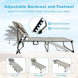 Backpack Sun Tanning Chair with Face Hole & Beach Table - Photo 4