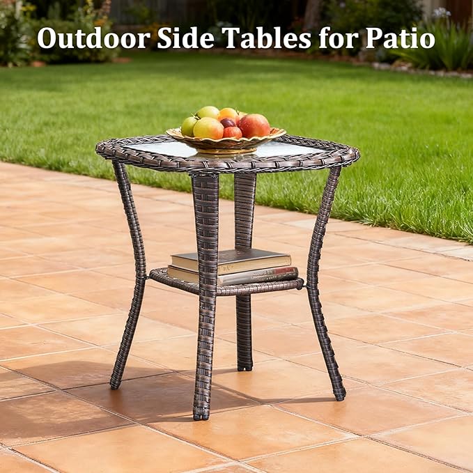 Luxury Outdoor Swivel Rocker Patio Chairs Set of 3 - Photo 7