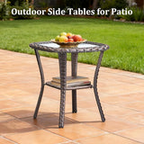 Luxury Outdoor Swivel Rocker Patio Chairs Set of 3 - Photo 7
