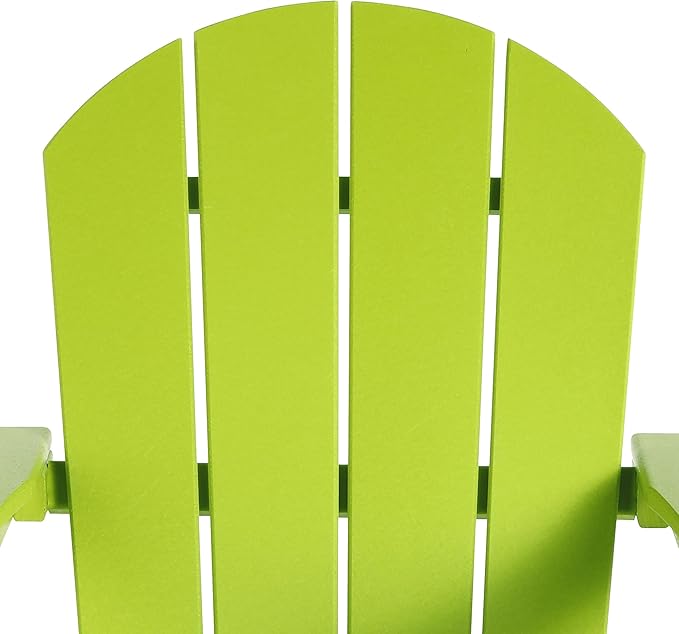 WO WESTIN OUTDOOR HDPE Laguna Outdoor Rocking Poly Adirondack Chair (Set of 2), Lime
