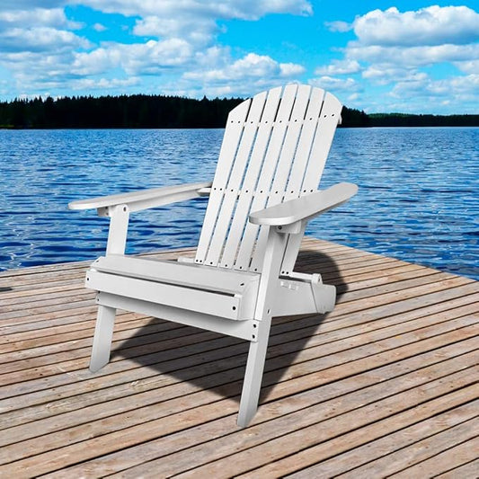 FDW Folding Adirondack Chair, All Weather Patio Chair Outdoor Fire Pit Chair for Patio Lawn Garden Backyard Deck Pool Beach